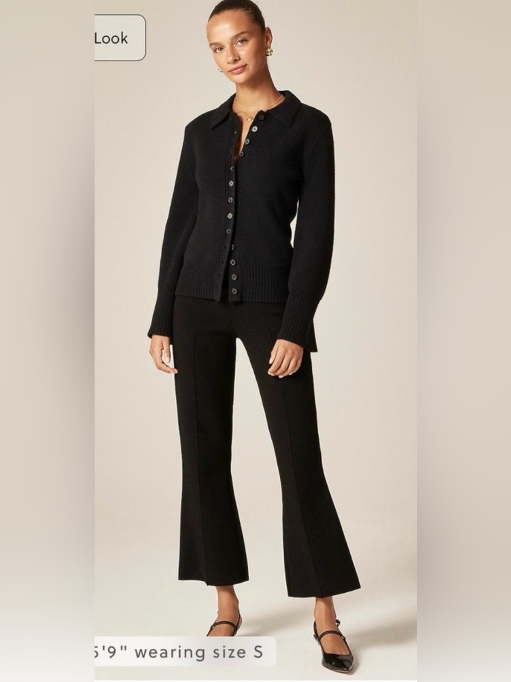 J.Crew New Delaney kickout sweater pant in black